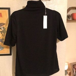 VINCE Short Sleeve Turtleneck
